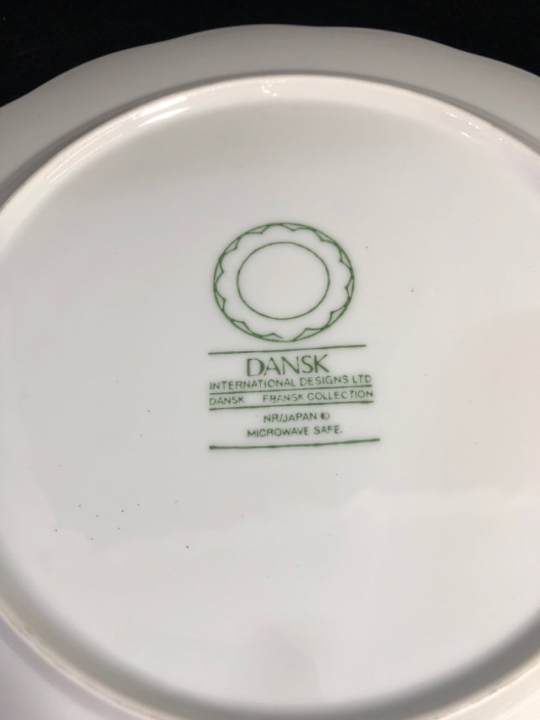 4 RUFFLED EDGE WHITE DANSK PLATES.