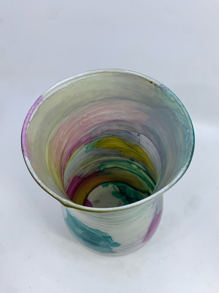WATERCOLOR STYLE DIPPED VASE.