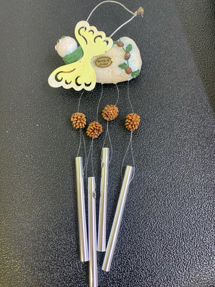 NIB SNOWMAN ANGEL WIND CHIME ORNAMENT.