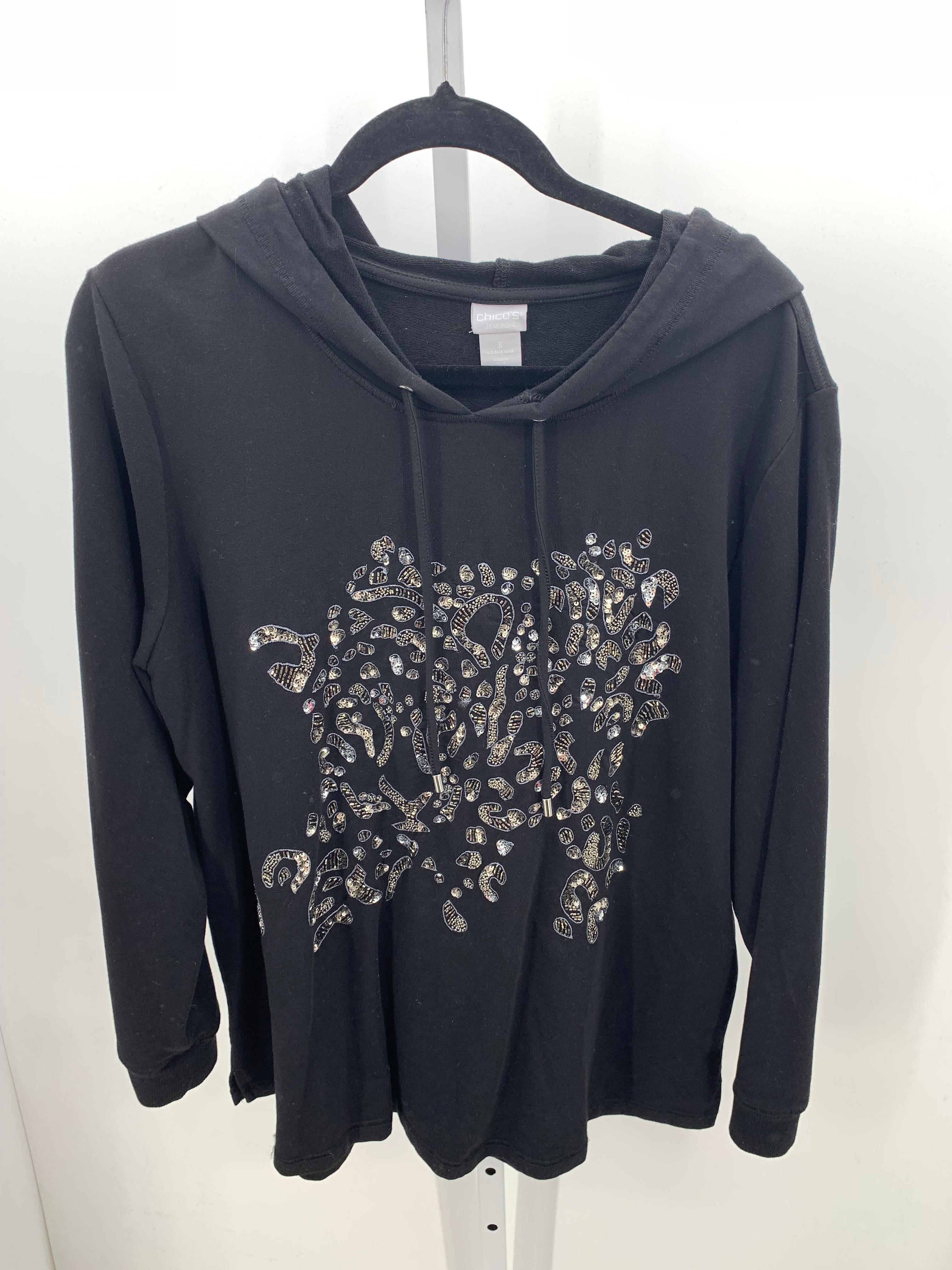 Chico's Size Large Misses Long Sleeve Shirt