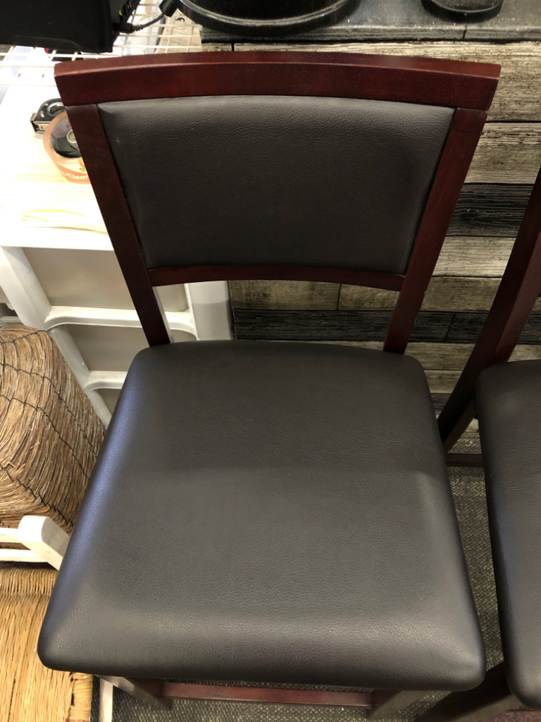 2 DK WOOD FOLD UP STOOLS.