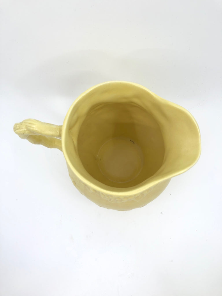 YELLOW EMBOSSED MATTE PITCHER.