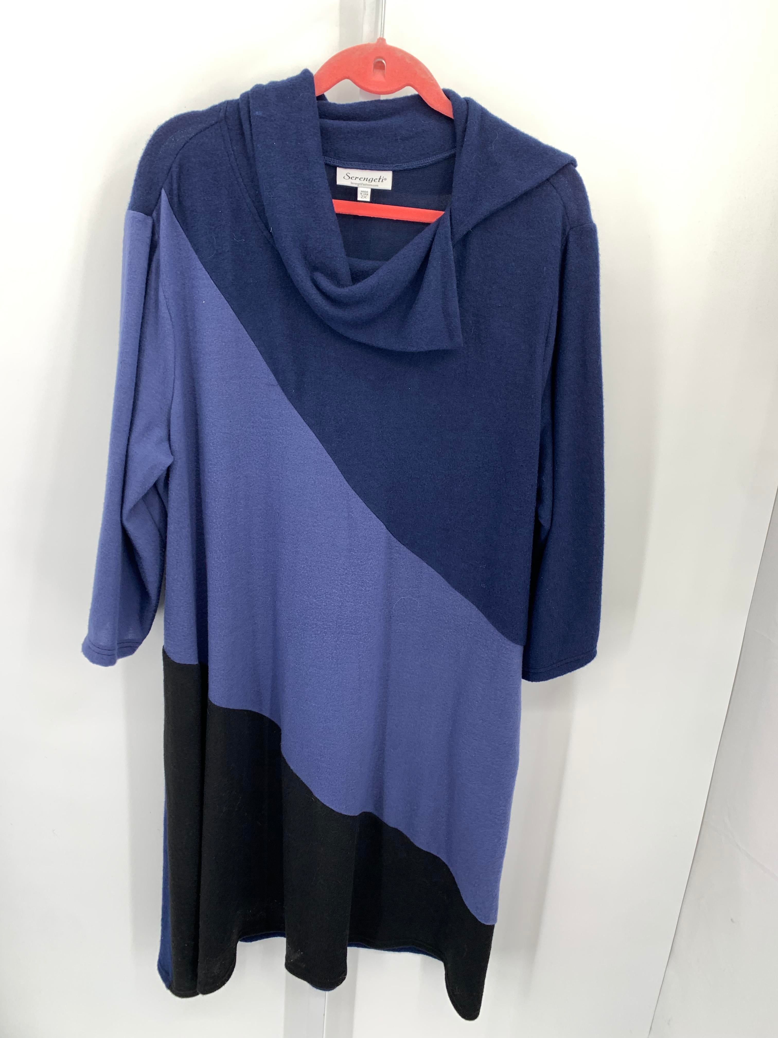 Size 2X Womens 3/4 Sleeve Dress