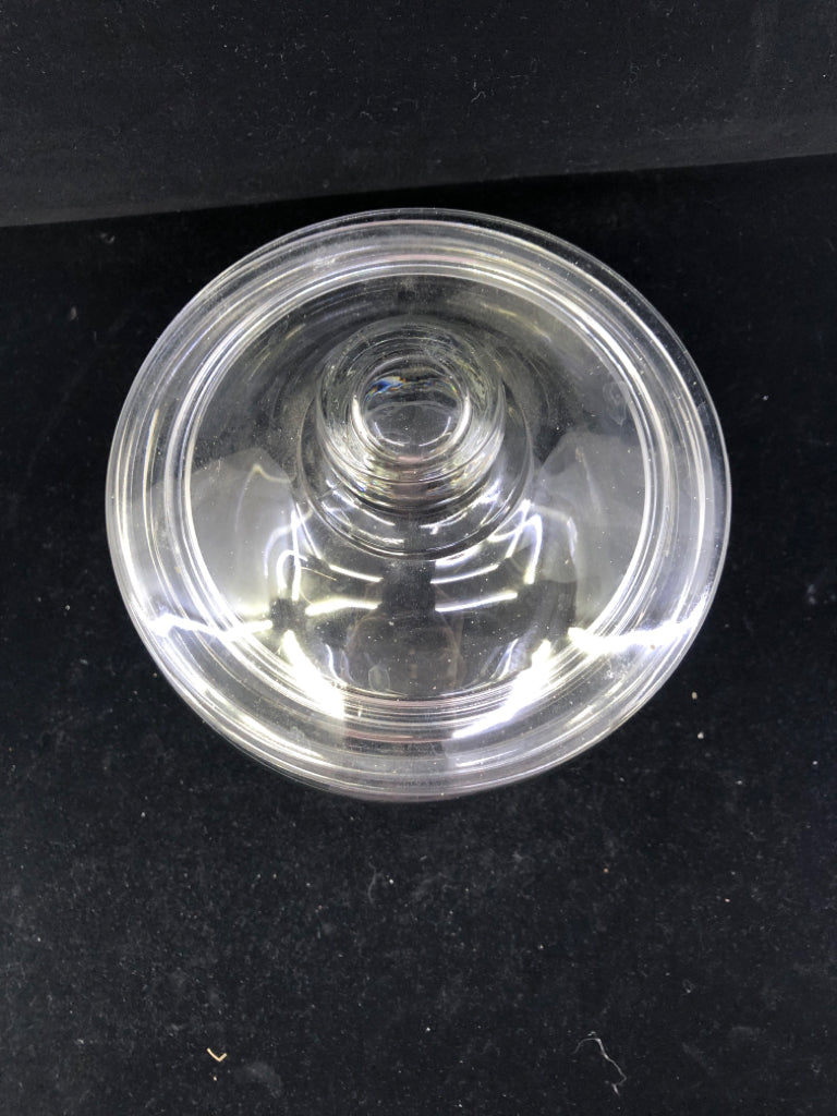 GLASS CANISTER W/LID.