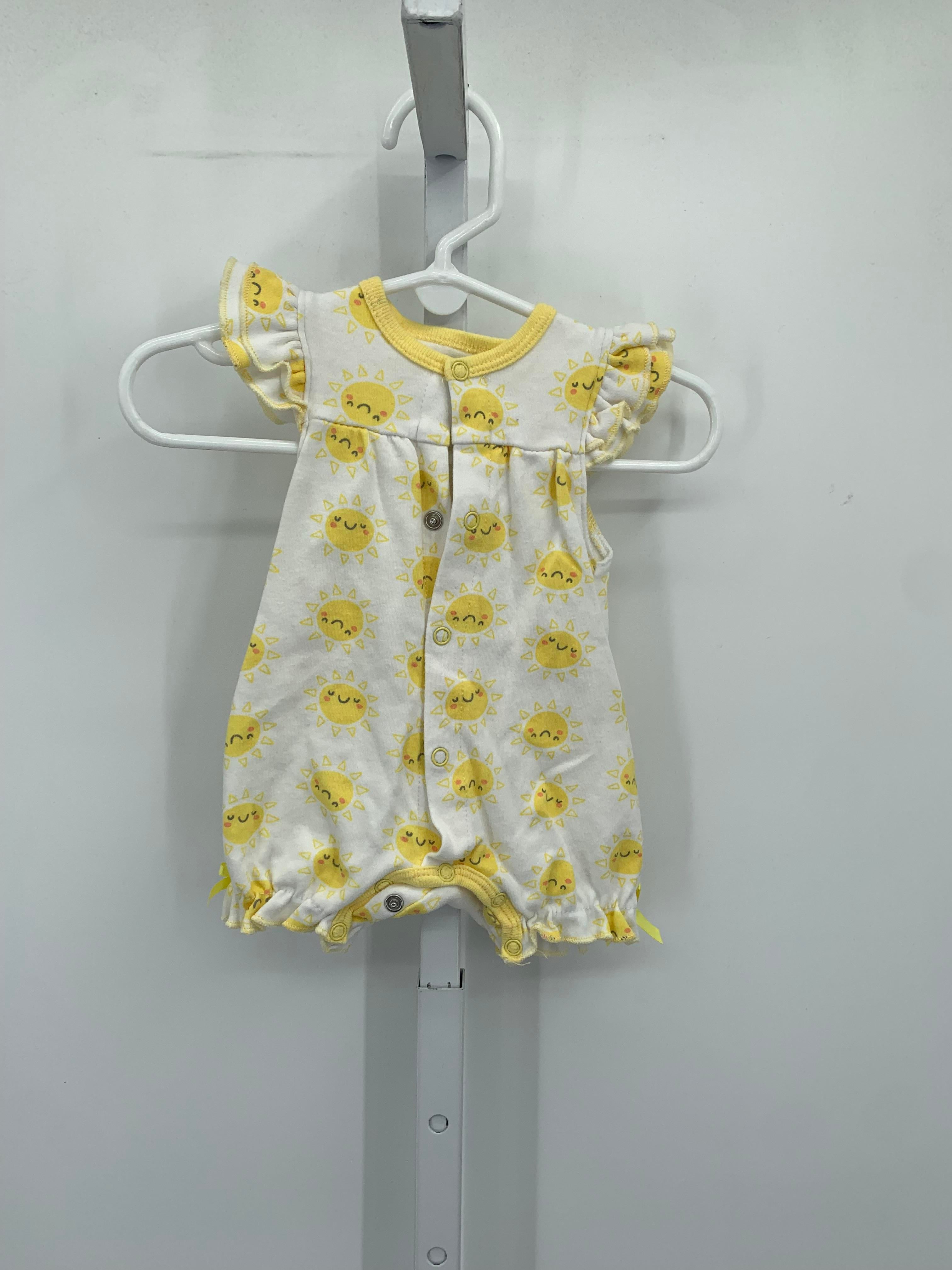 Size 0-3 months Girls Short Slv. Romper