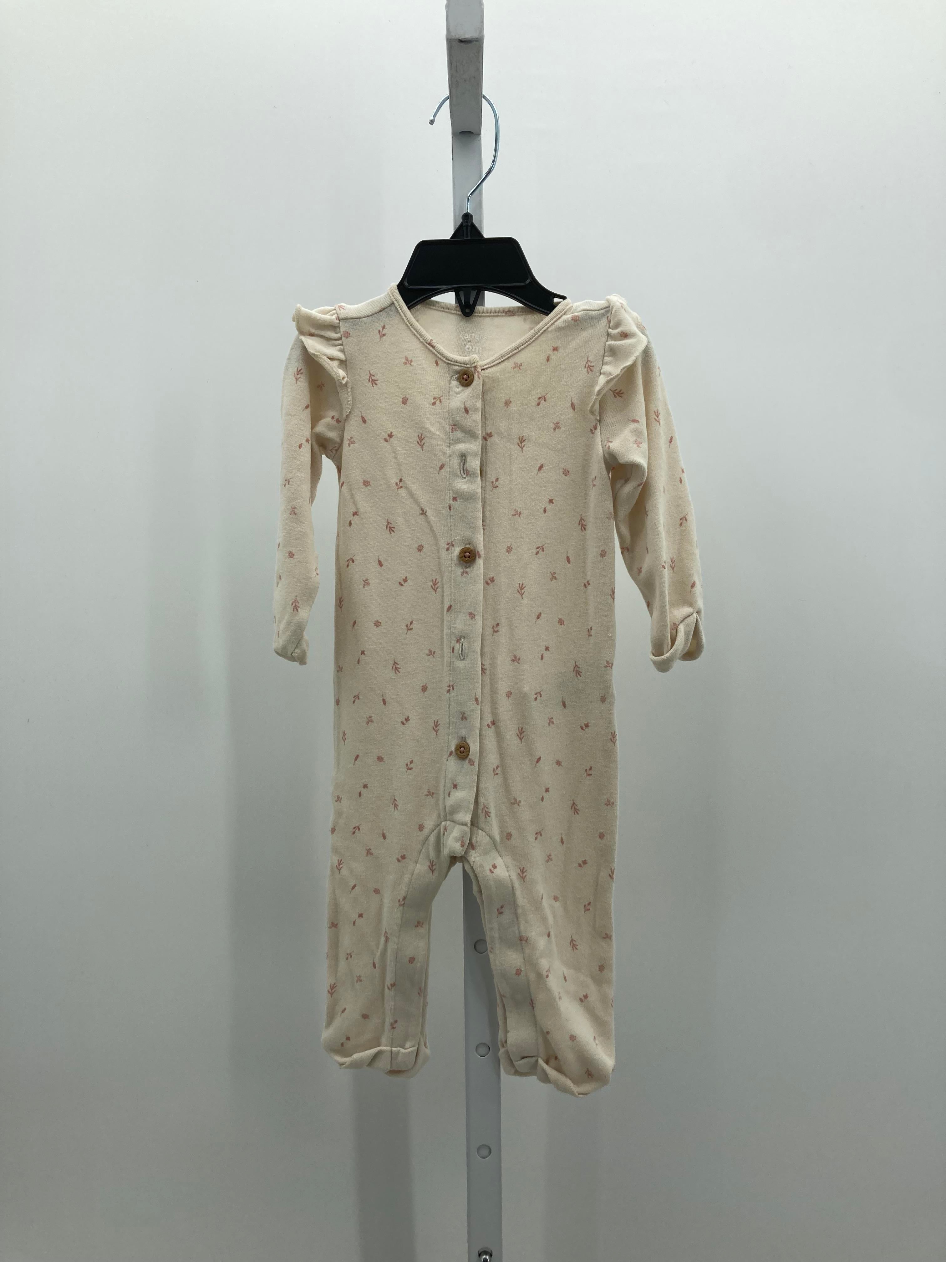 Carters Size 6 Months Girls Long Slv. Romper