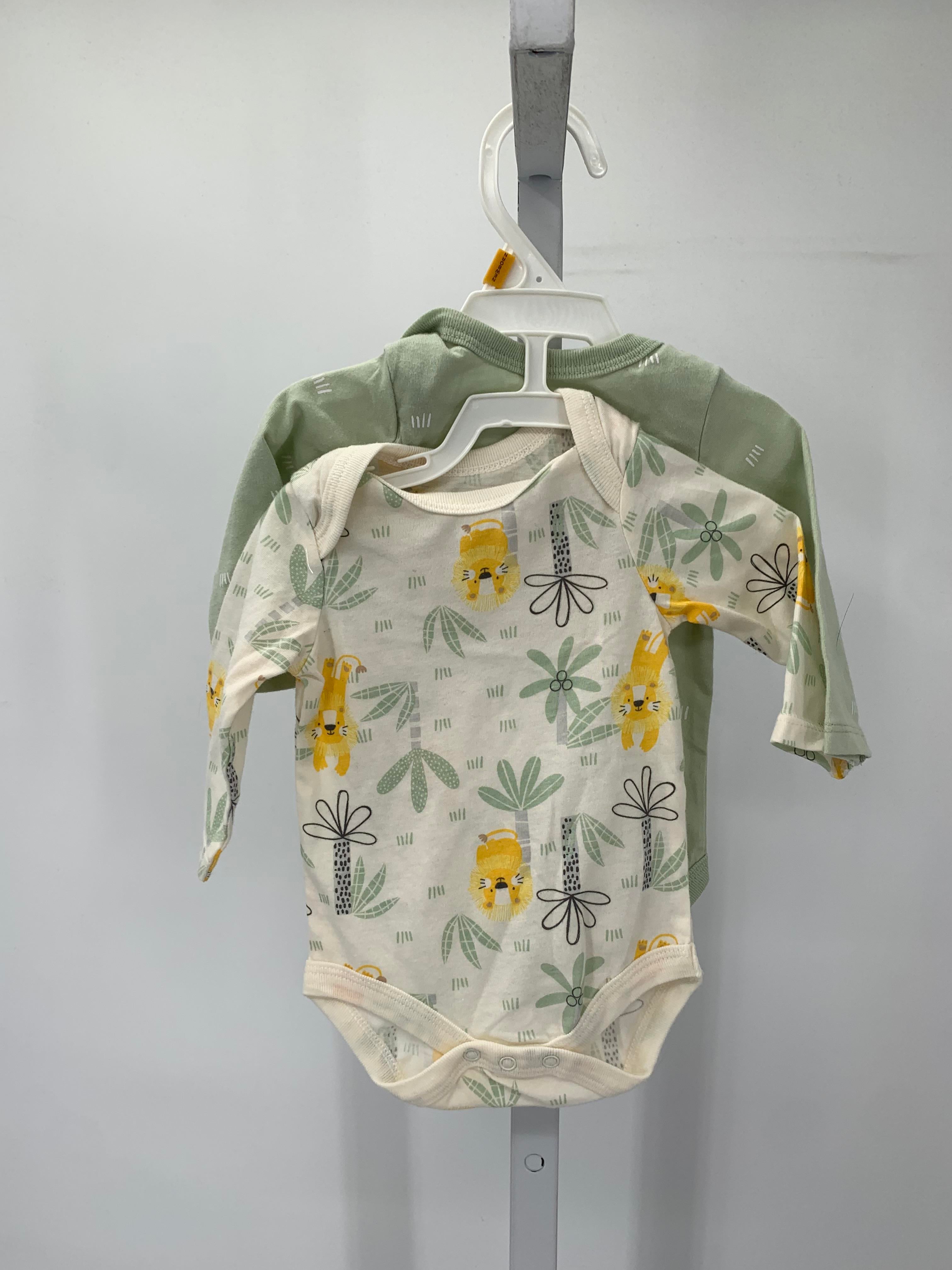 TWO LONG SLV BODY SUIT GREEN AND LIONS