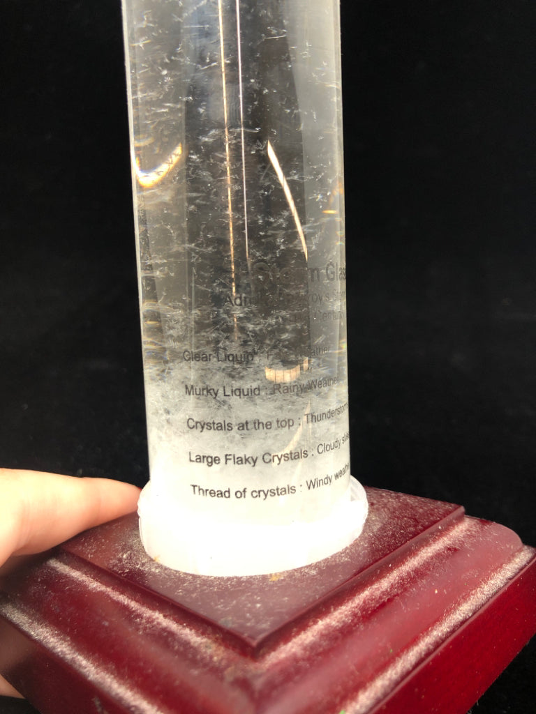 ADMIRAL FITZROY'S 19TH CENTURY STORM GLASS.