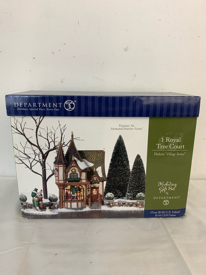 DEPARTMENT 56 ROYAL TREE COURT DICKENS VILLAGE IN BOX