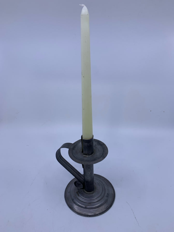 PRIM METAL CANDLE HOLDER + TAPER.