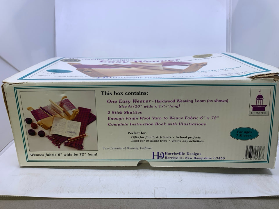 Vintage Harrisville Designs Easy Weaver Hardwood Weaving Loom In Box