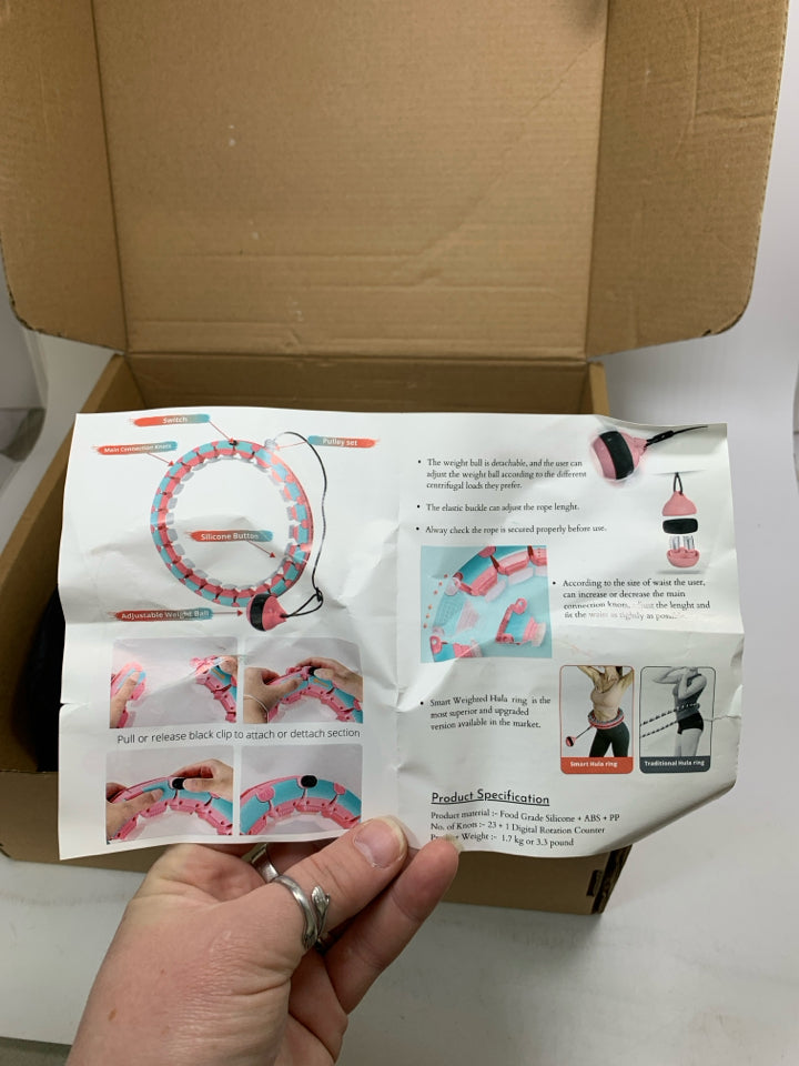 IN BOX WEIGHTED HOOLA HOOP.