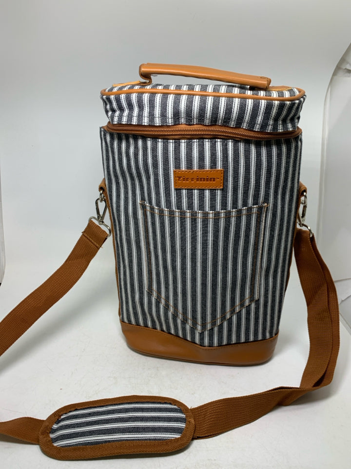 STRIPED TIRRINIA 4 BOTTLE WINE COOLER BAG.