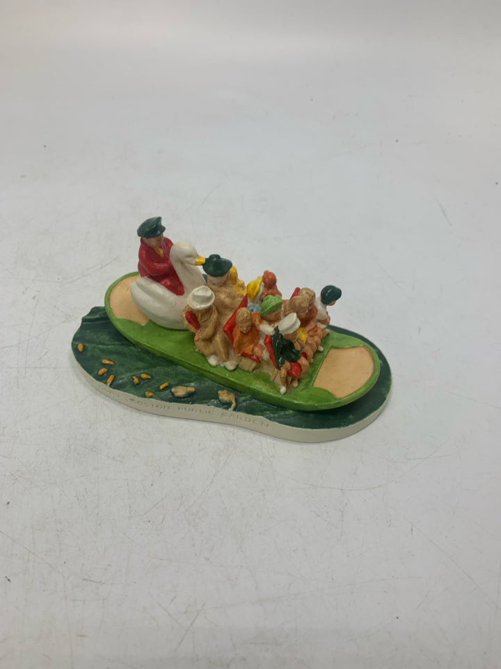 SEBASTIAN MINIATURES SWAN BOAT BOSTON PUBLIC GARDEN FIGURINE #6244.