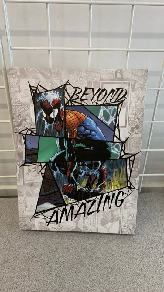 BEYOND AMAZING SPIDERMAN CANVAS WALL ART.
