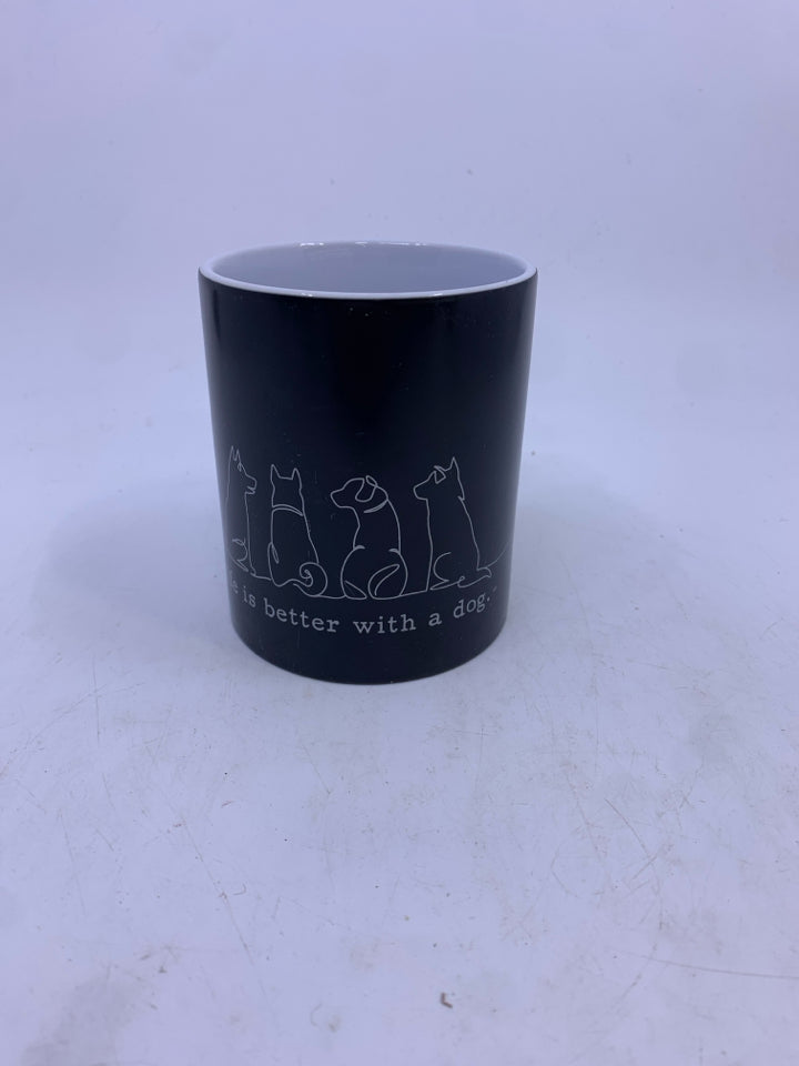 "LIFE IS BETTER WITH DOGS" MUG.