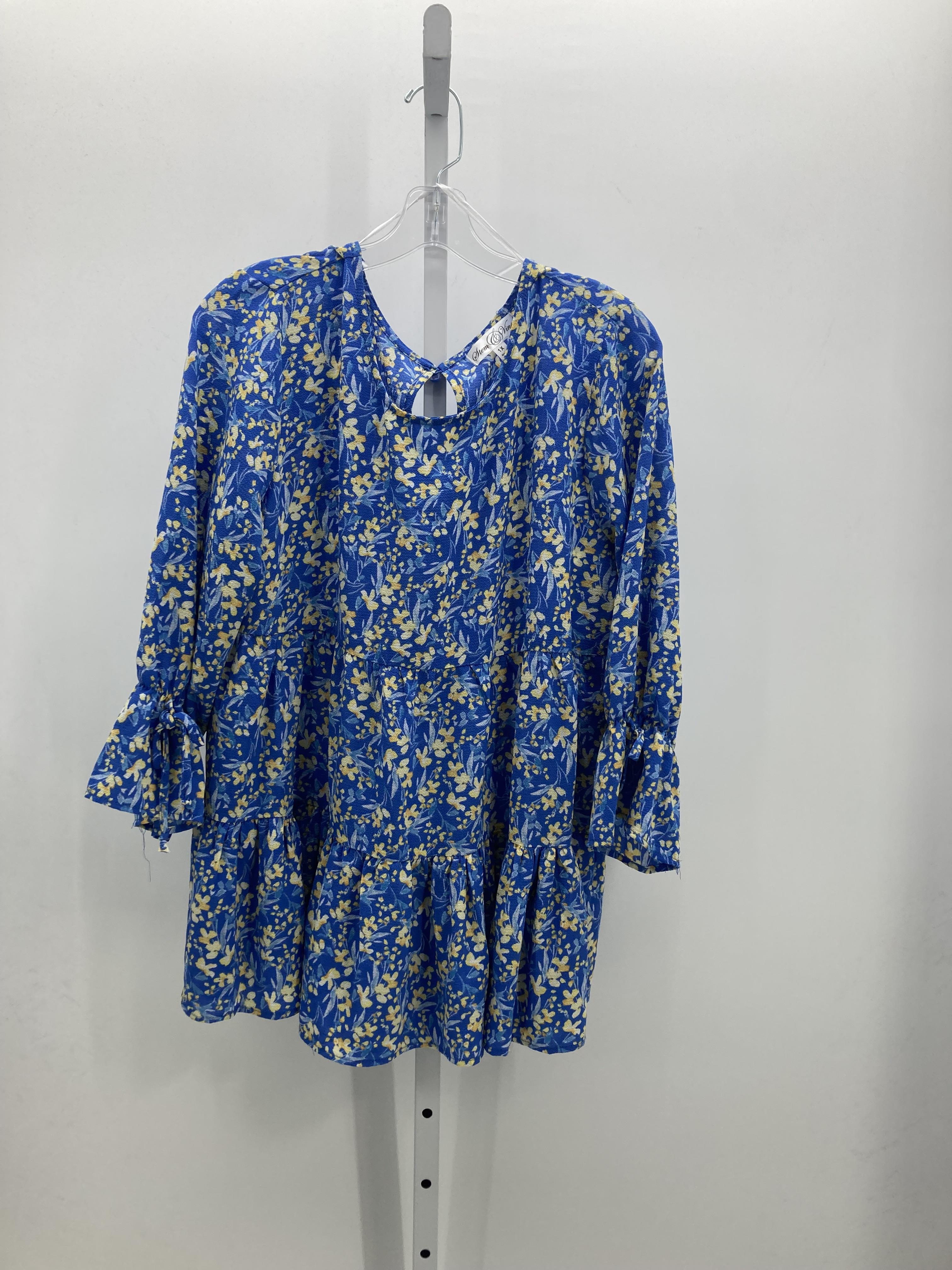 Size 1X Womens 3/4 Sleeve Shirt