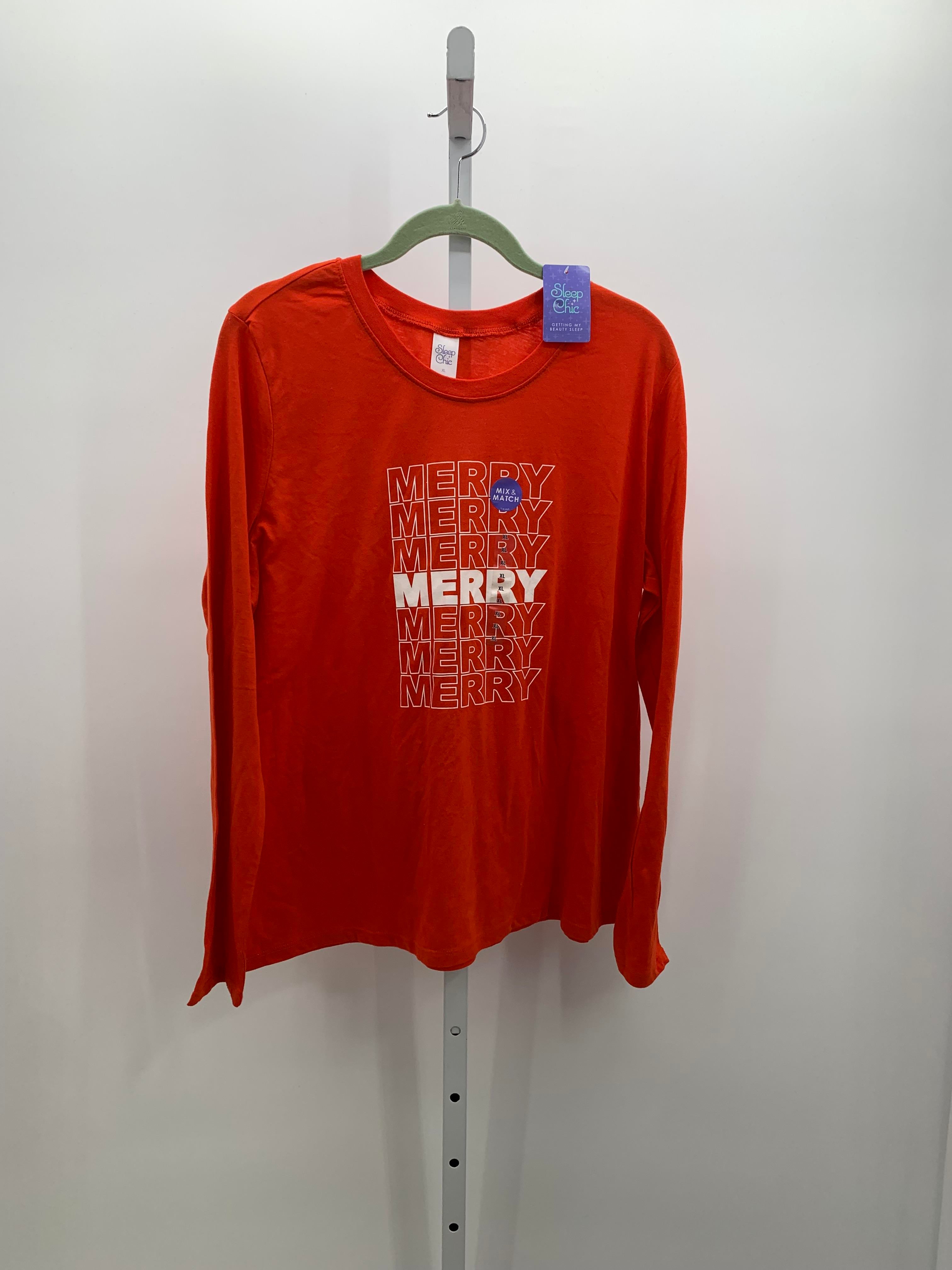 NEW LONG SLV SLEEP SHIRT MERRY.
