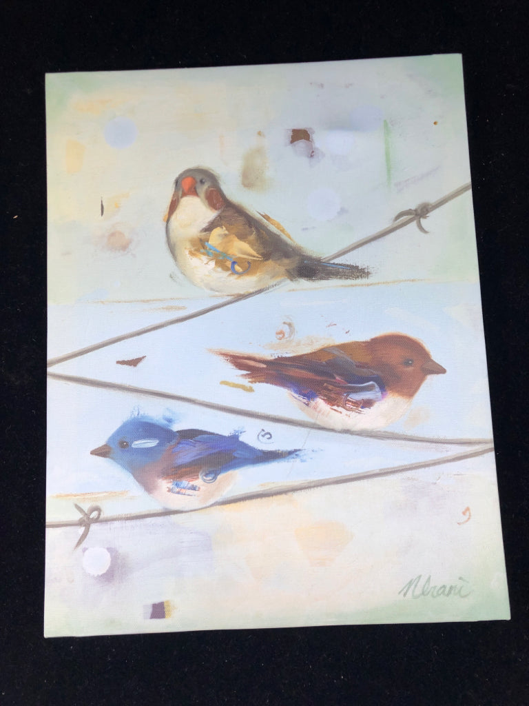 BIRDS ON WIRE CANVAS.