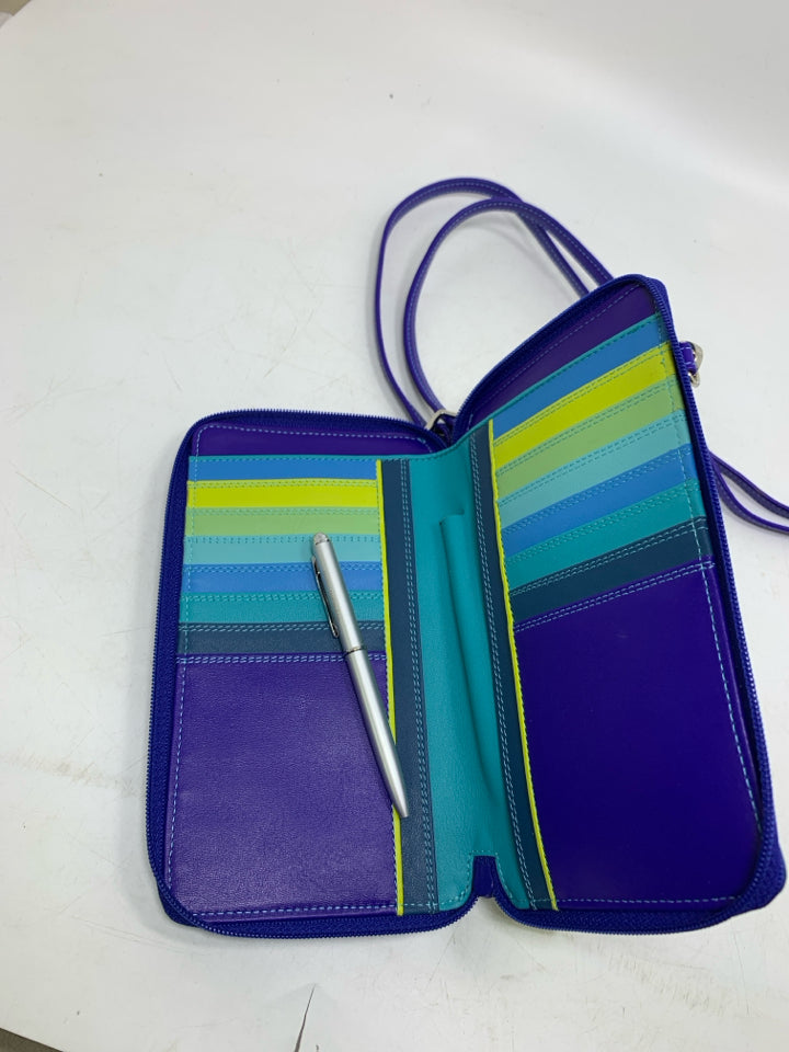 MYWALIT Zip Round Multi Purse w/ Shoulder Strap