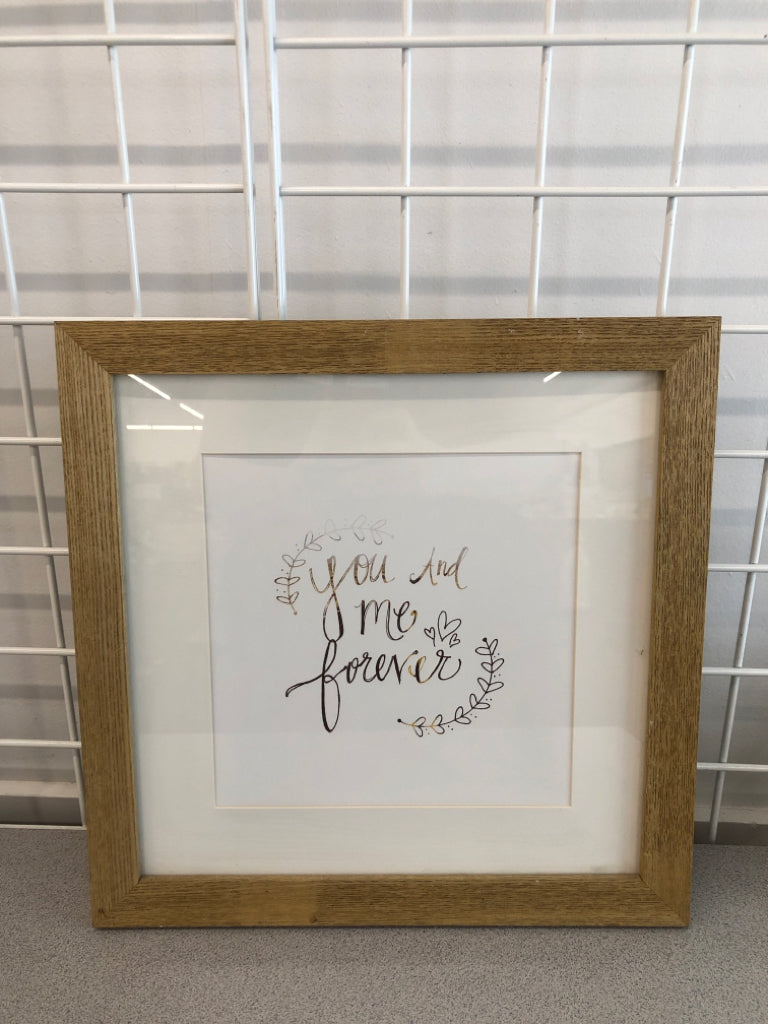 YOU & ME FOREVER FRAMED PRINT.