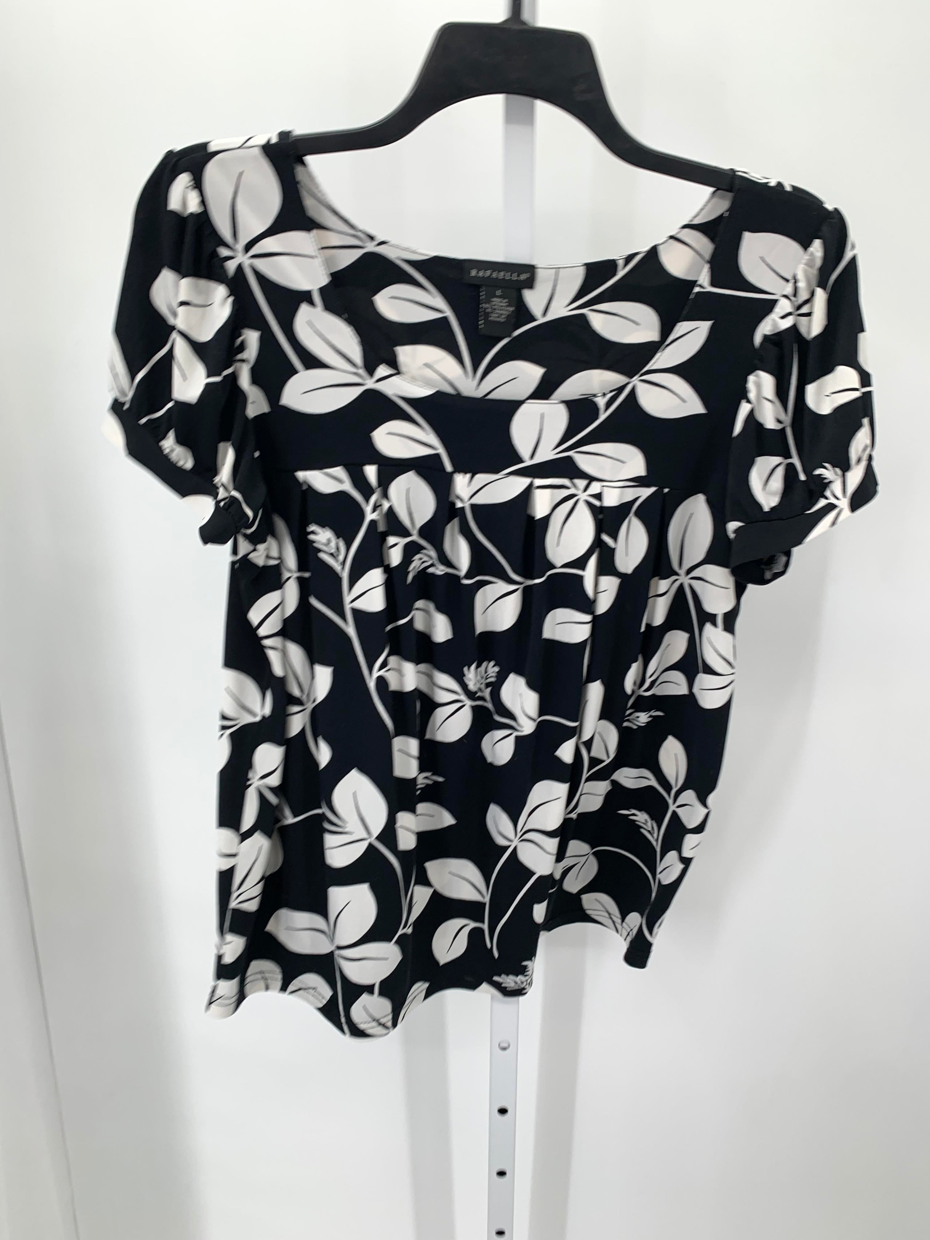 Rafaella Size Large Misses Short Sleeve Shirt