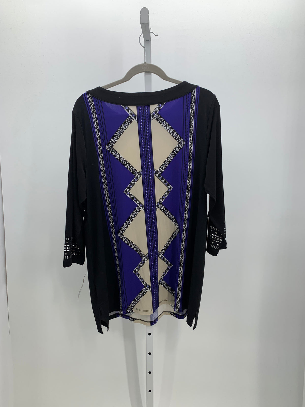 JM Collection Size 1X Womens 3/4 Sleeve Shirt