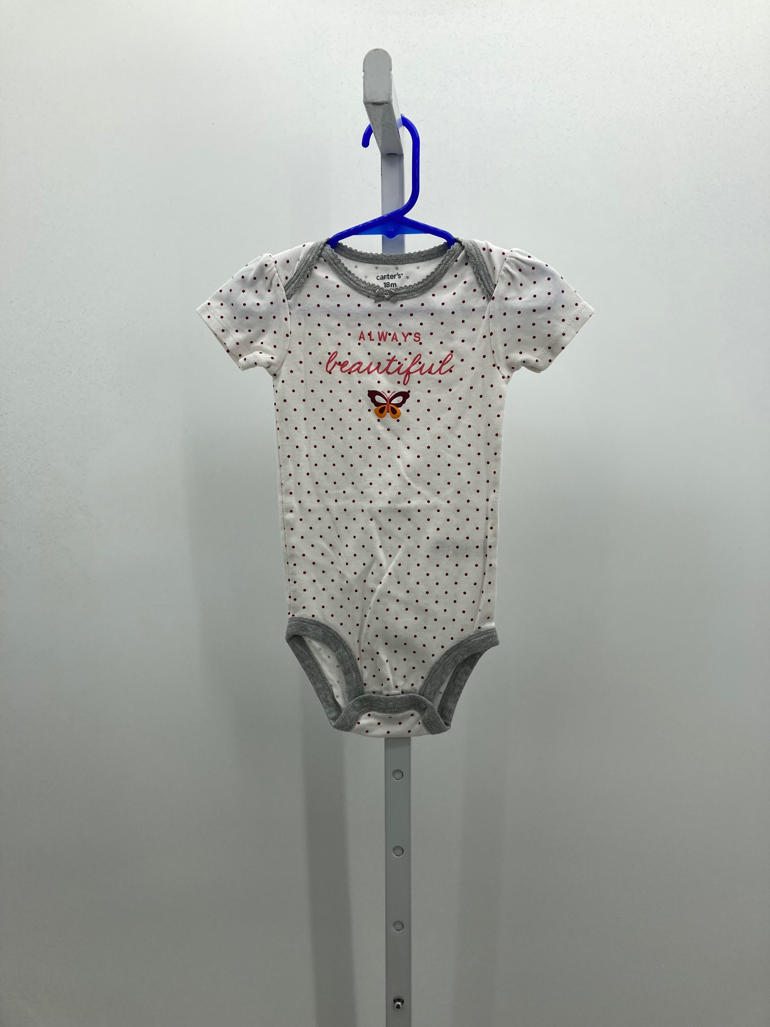 Carters Size 18 Months Girls Short Sleeve Shirt