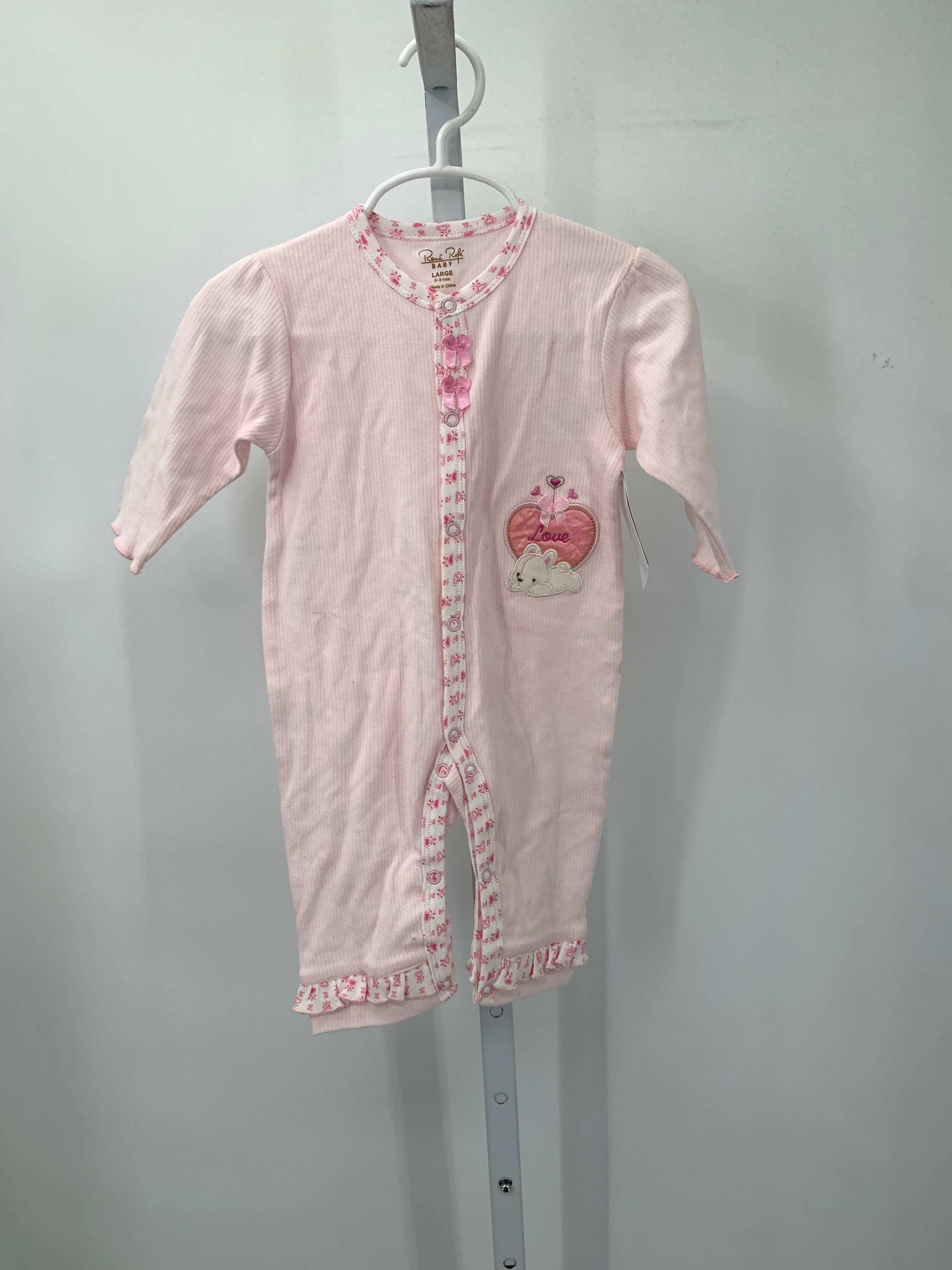 Rene Rofe Size 6-9 mon Girls Long Slv. Romper
