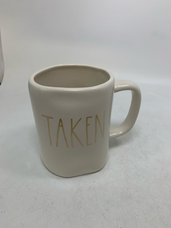 MATTE " TAKEN" IN GOLD LETTERS MUG.