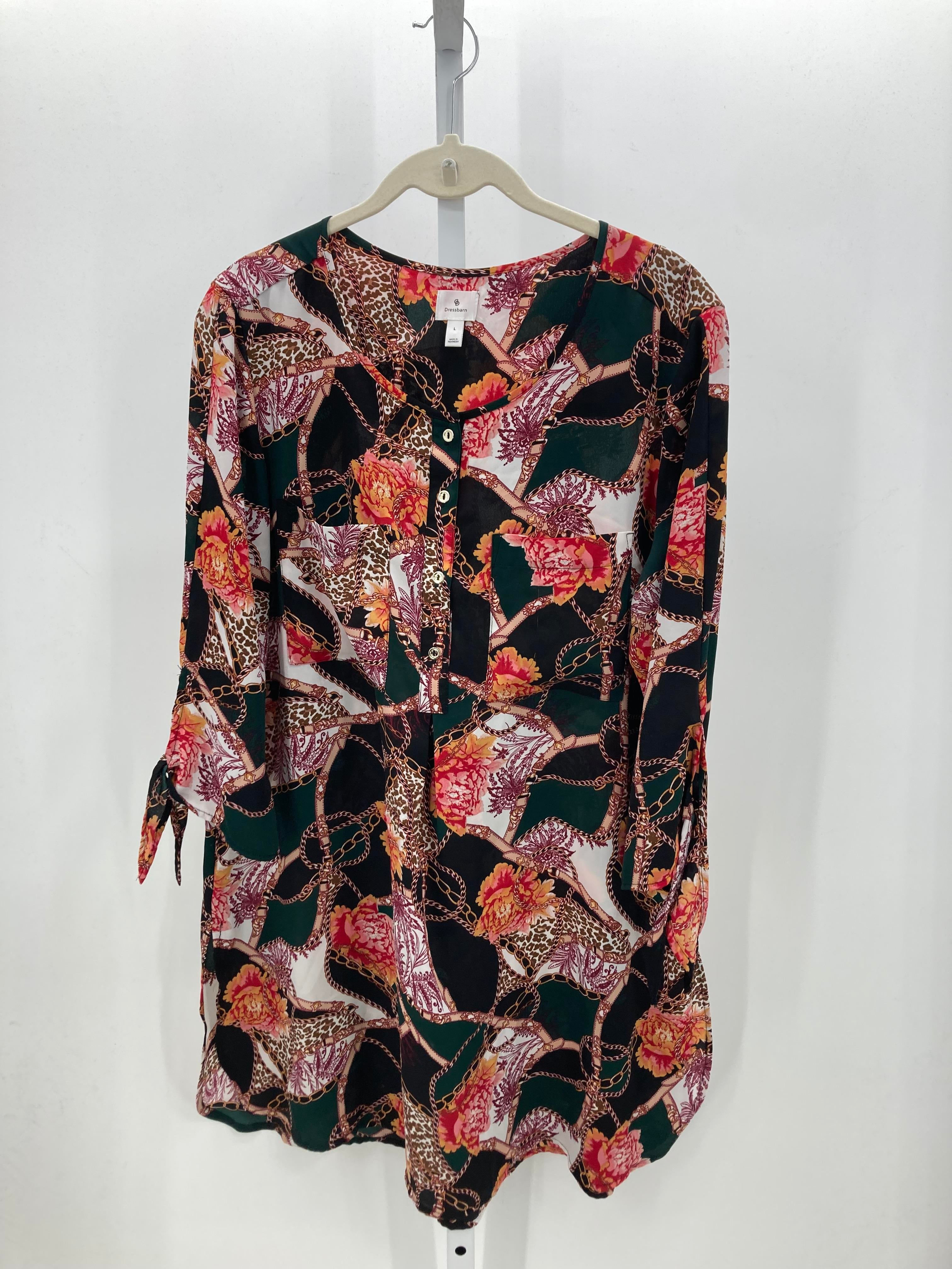 Dress Barn Size Large Misses 3/4 Sleeve Shirt