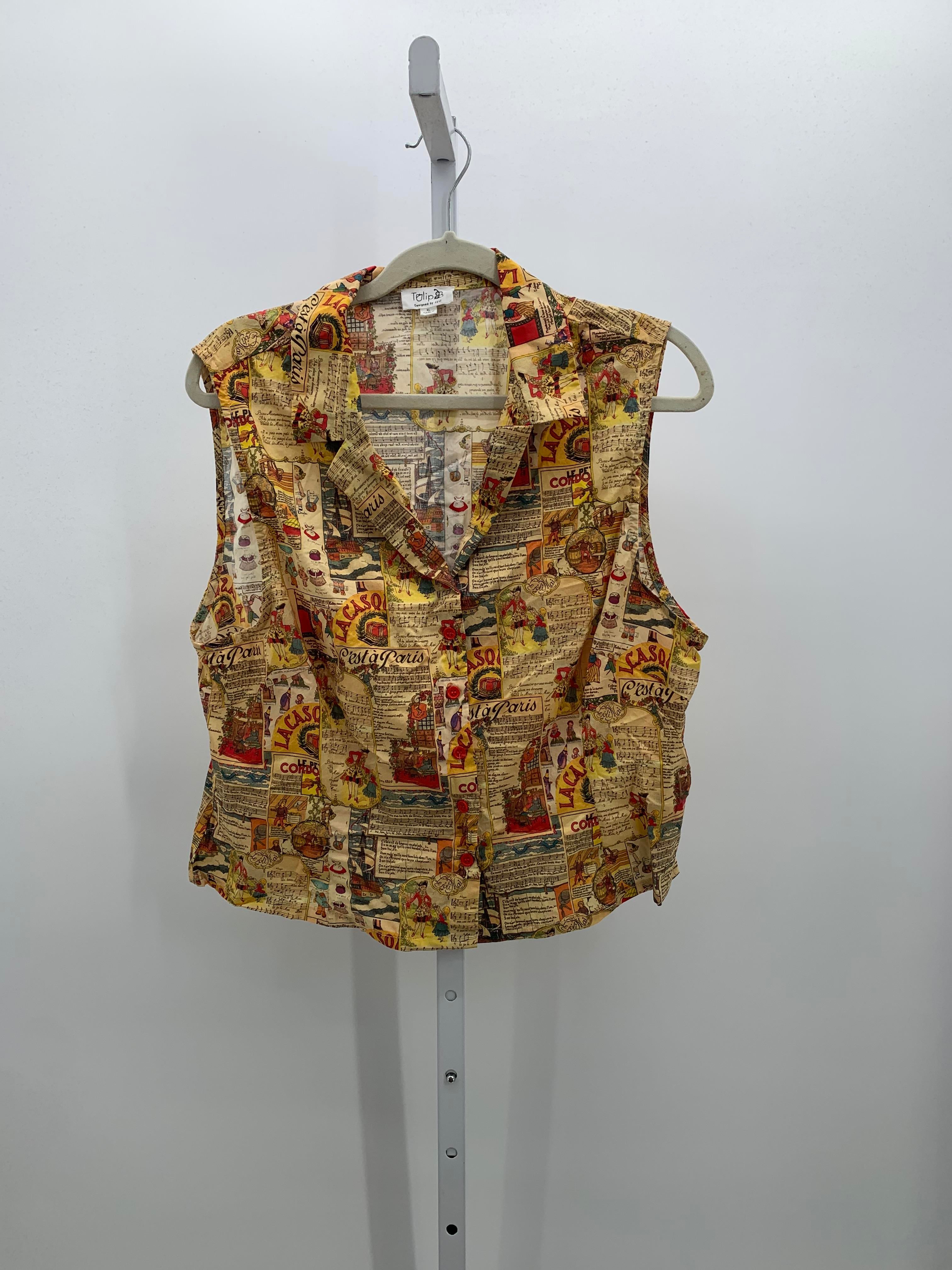 Tulip Size Extra Large Misses Sleeveless Shirt