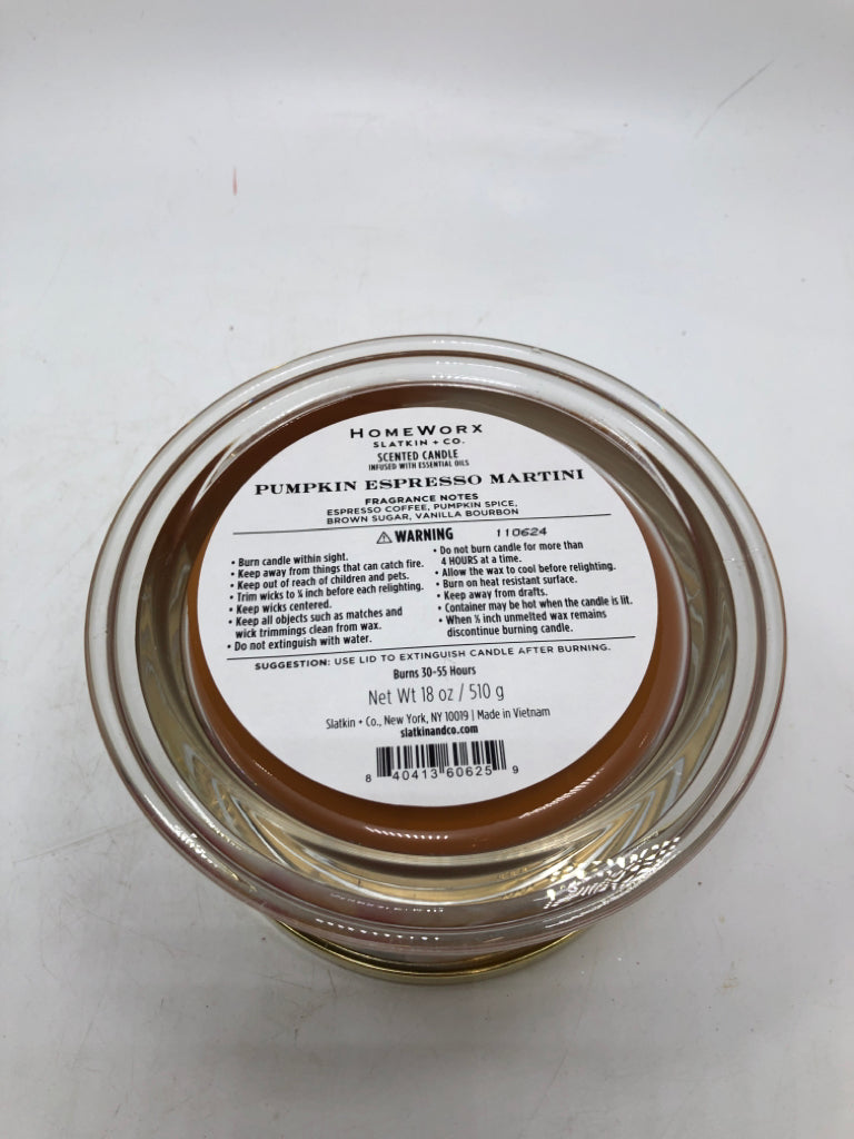 PUMPKIN ESPRESSO MARTINI SLATKIN CANDLE.