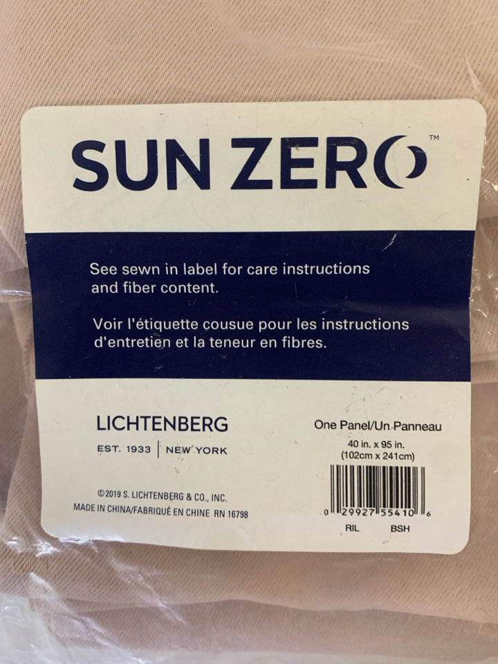 NIP SUN ZERO PALE PINK CURTIAN PANEL.