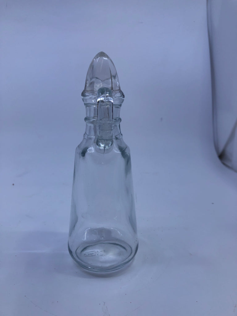 SMALL GLASS BOTTLE W STOPPER.