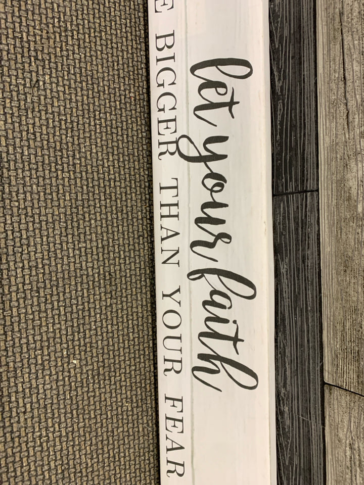 "LET YOUR FAITH" CANVAS WALL HANGING.