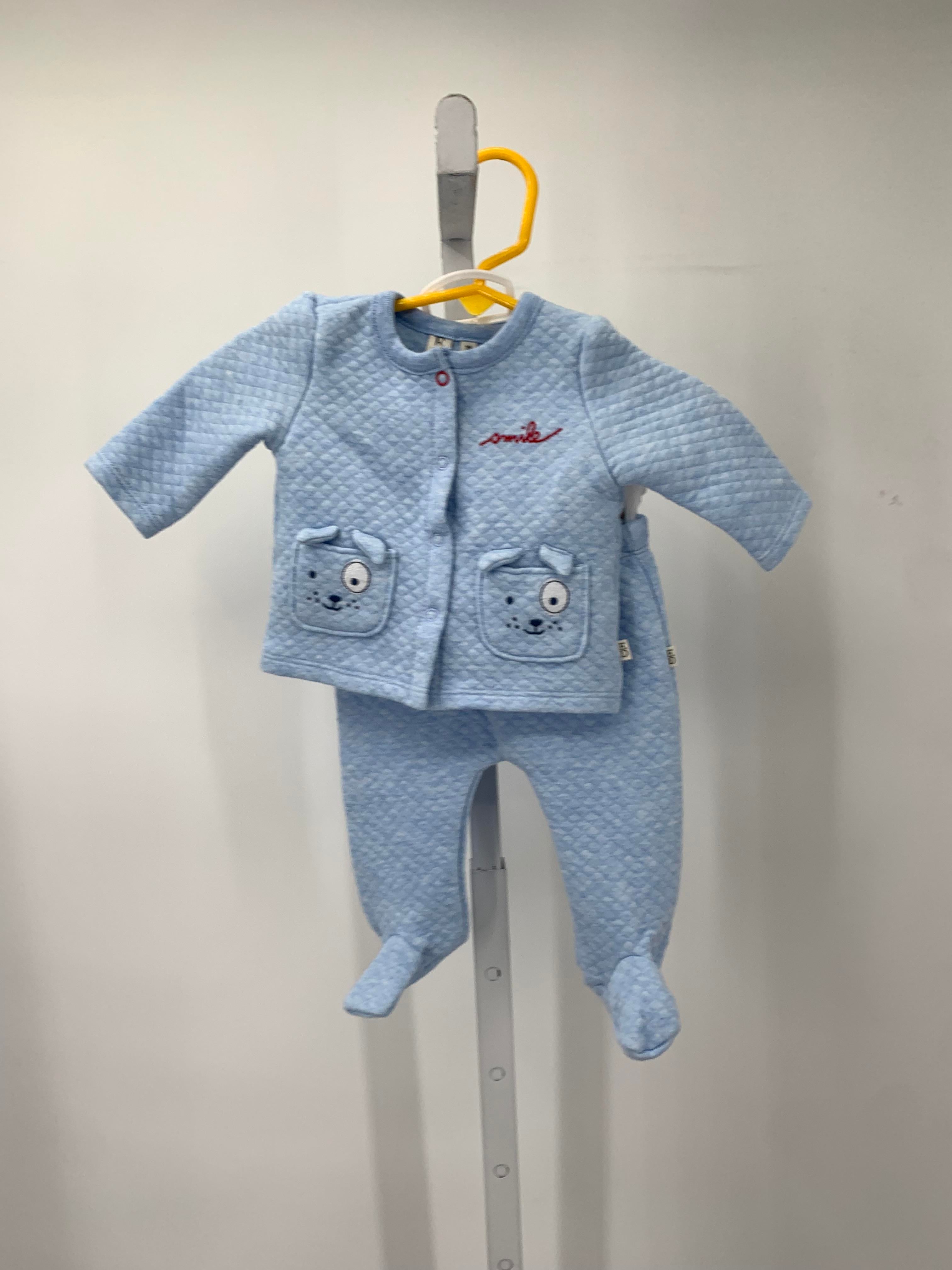 SMILE DOG QUILTED SWEATER AND PANTS