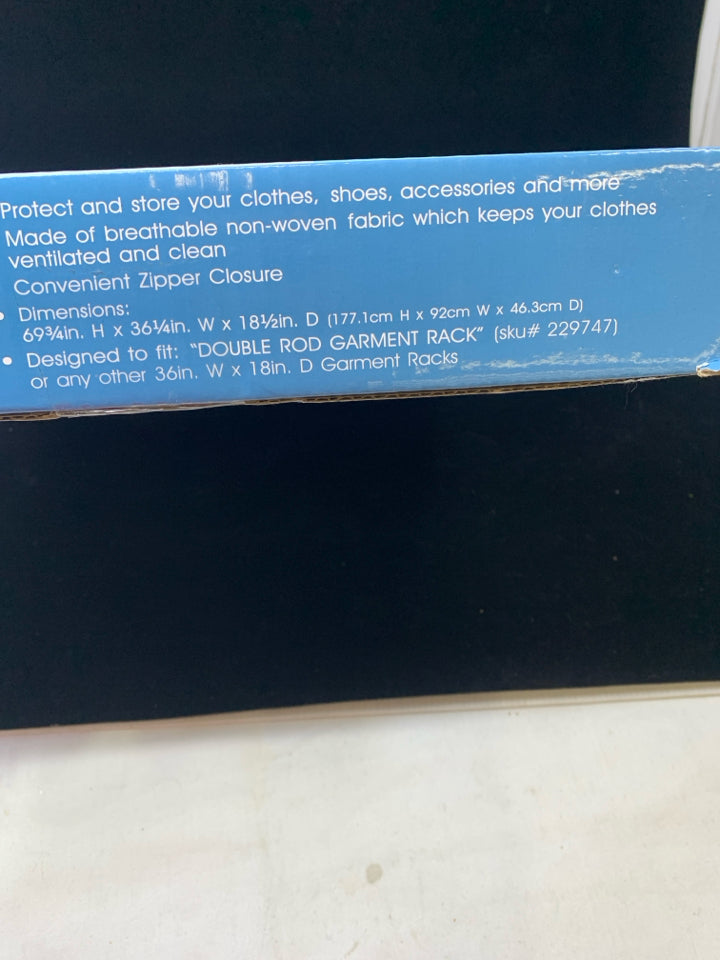 NIP GARMENT RACK COVER.