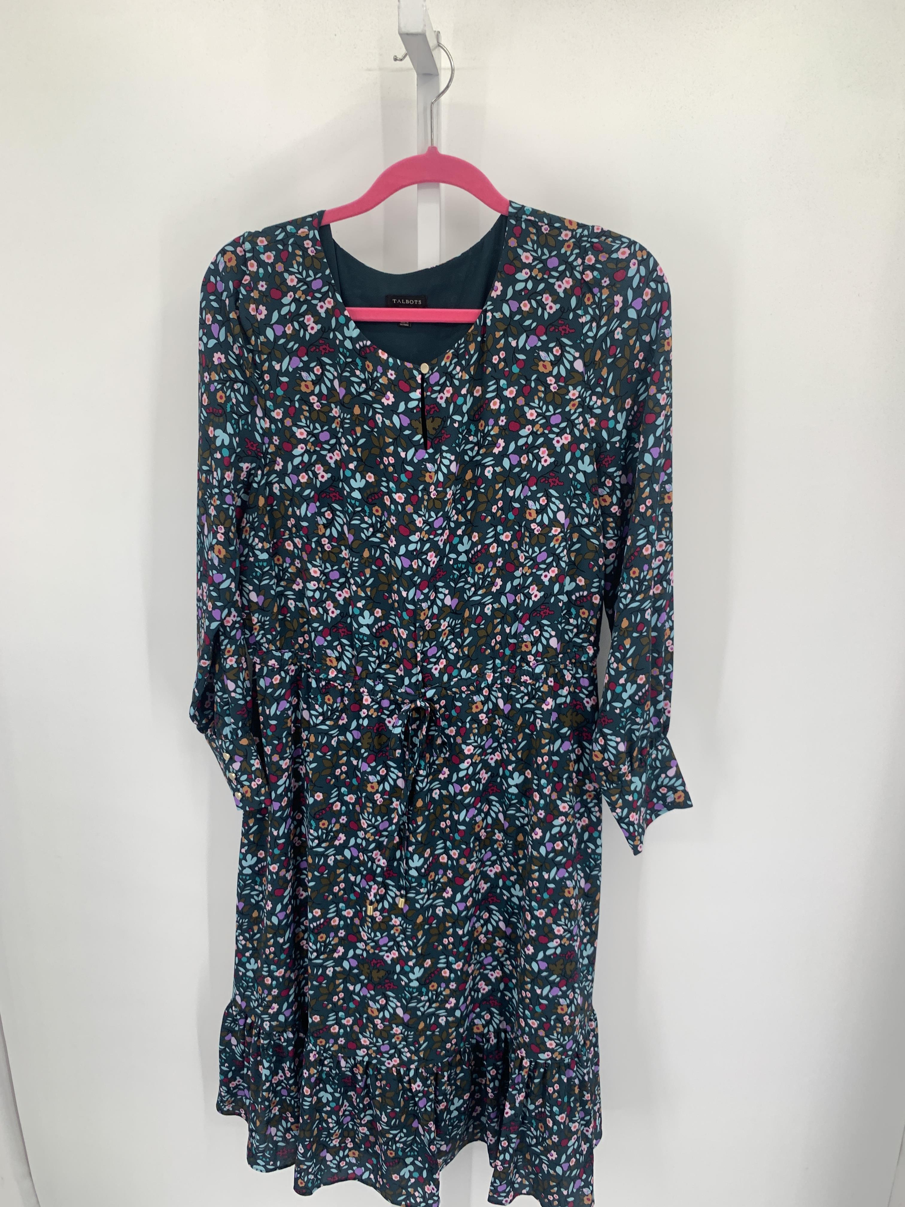 Talbots Size 12 Misses Long Sleeve Dress