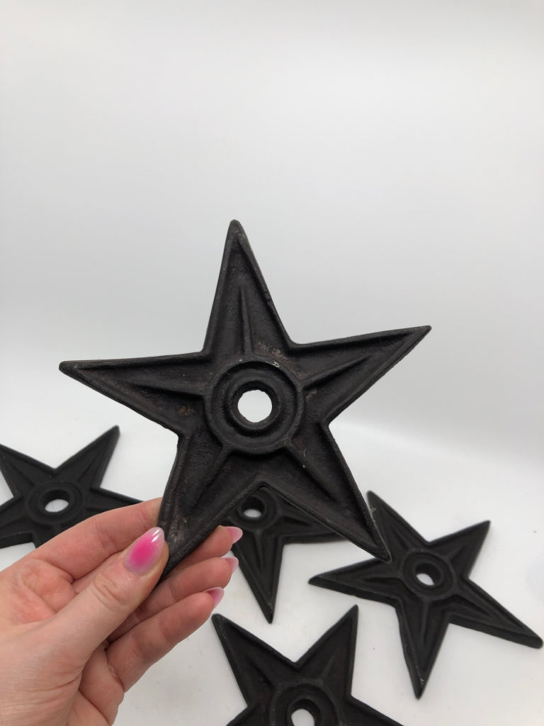 5 HEAVY METAL STAR WALL DECOR.