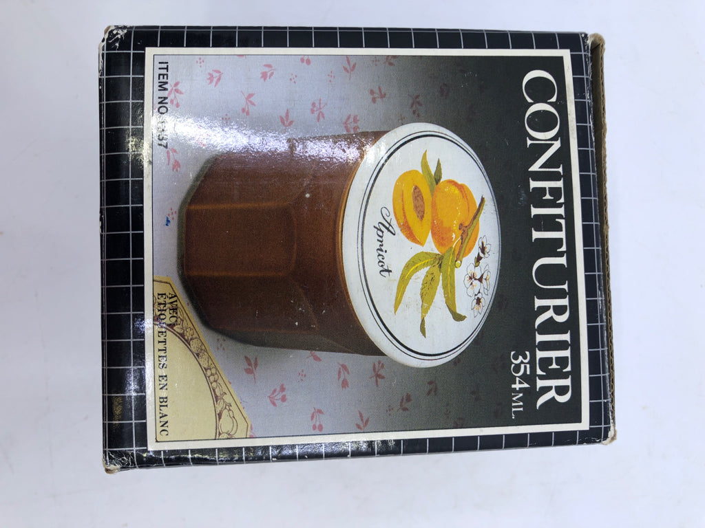 NIB JAM JAR-APRICOT TOPPER.