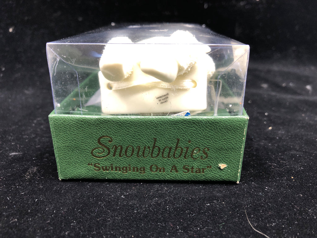 SNOWBABIES SWINGING ON A STAR IN BOX.