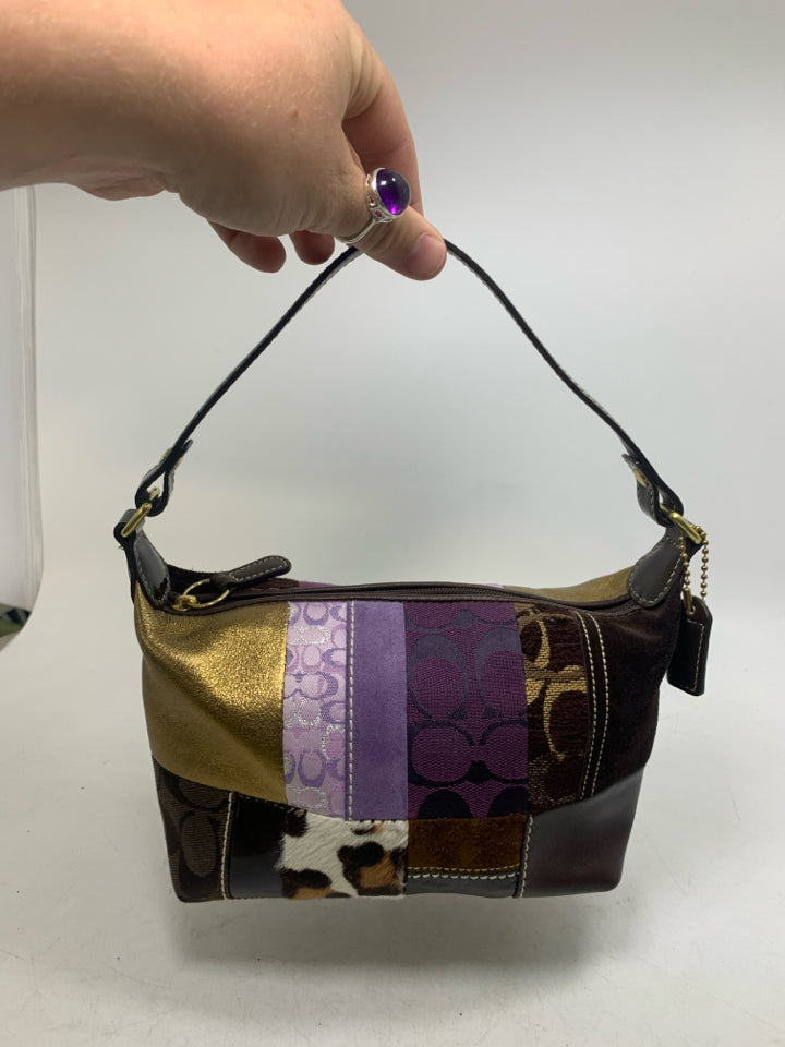 Vintage Y2K Coach Mini Demi Signature Patchwork Handbag
