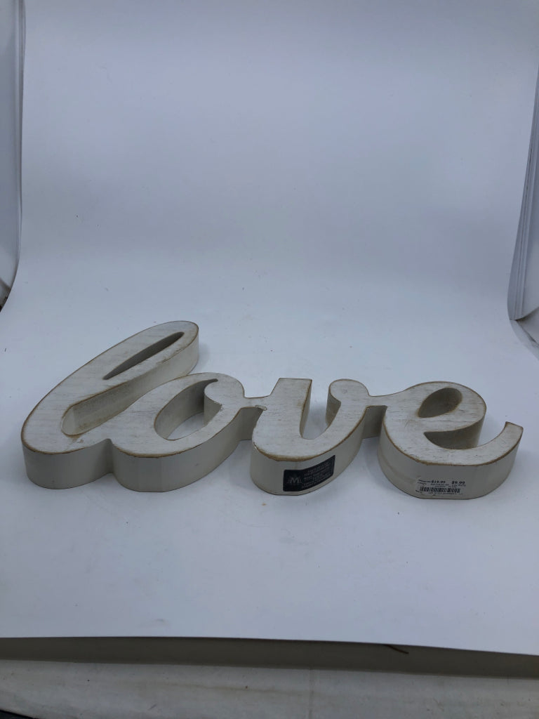 WHITE LOVE SIGN.