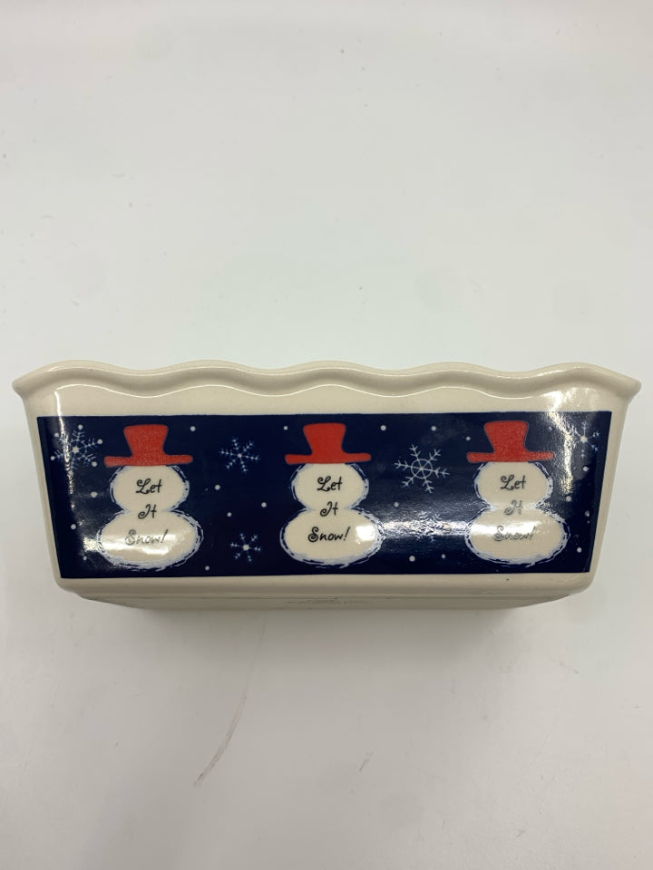 2 LET IT SNOW SNOWMAN BREAD PANS.