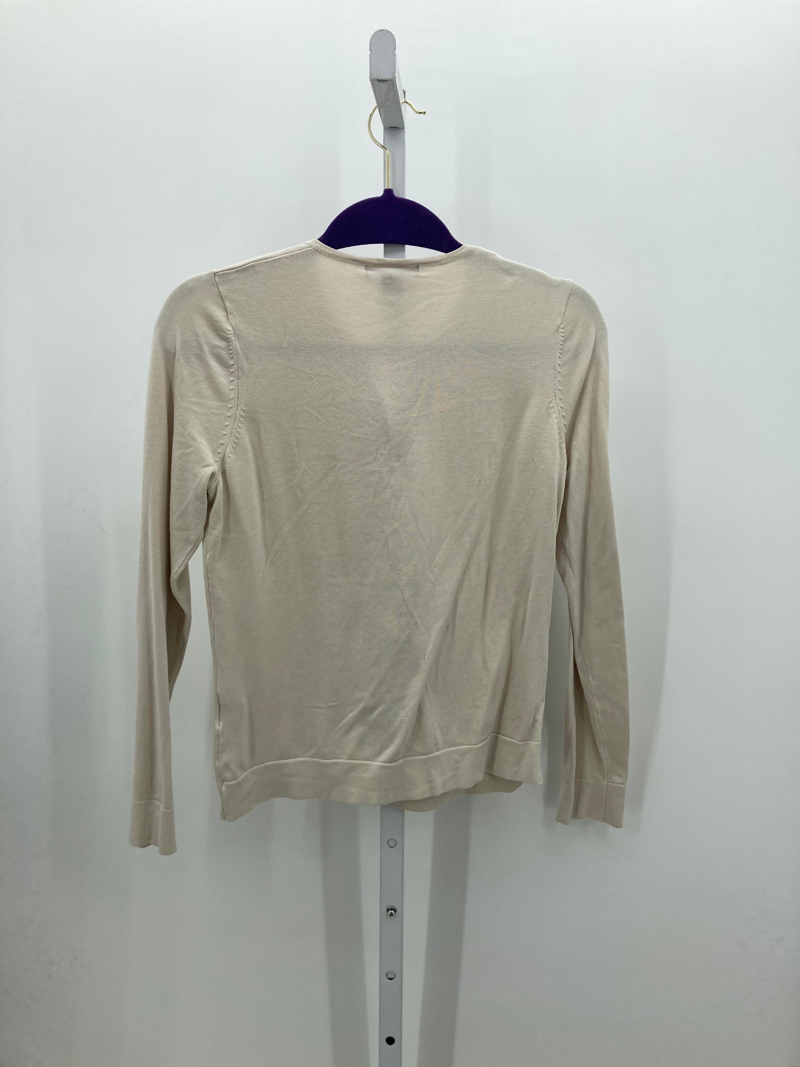 August Silk Size Medium Petite Petite Long Slv Sweater