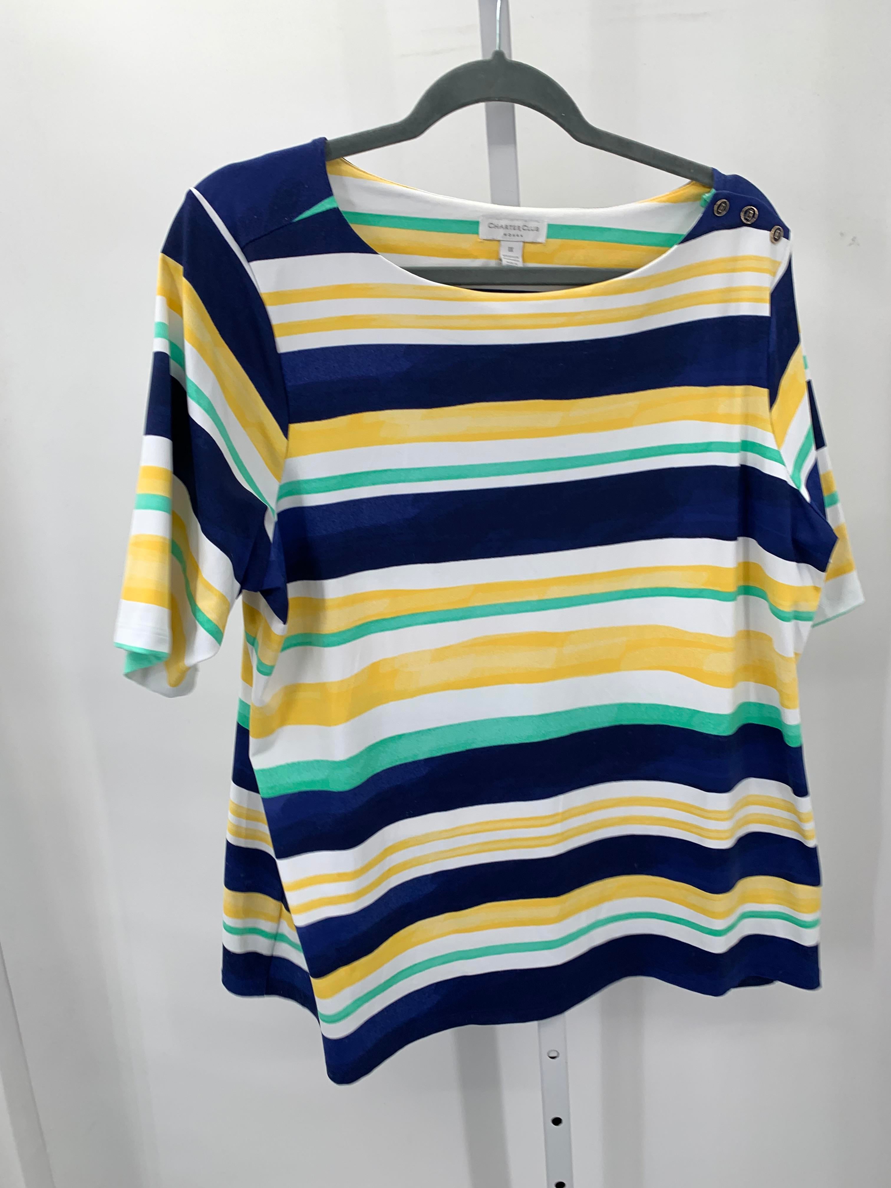 Charter Club Size 1X Womens Short Sleeve Shirt