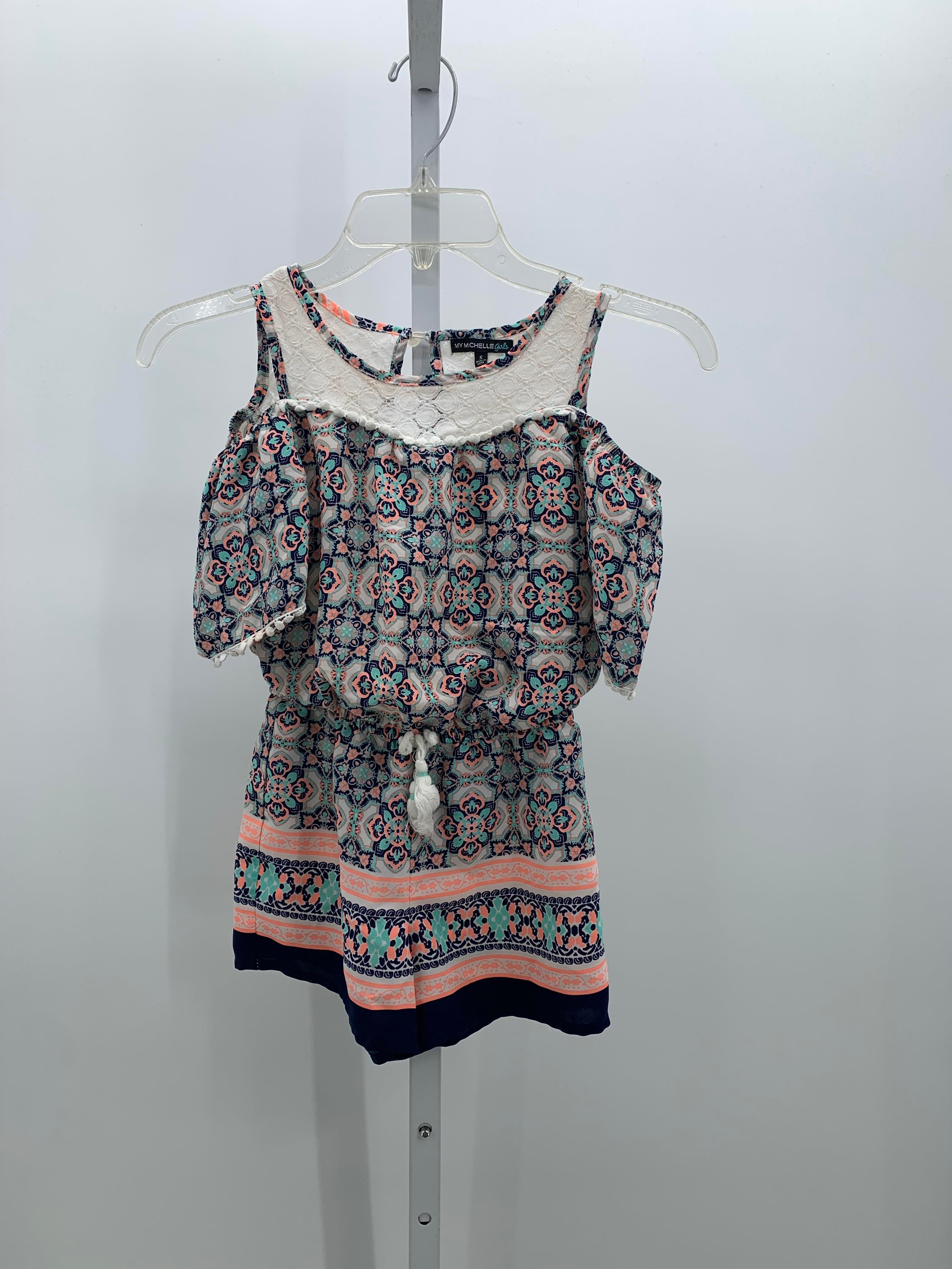My Michelle Size 6-7 Girls Short Slv. Romper