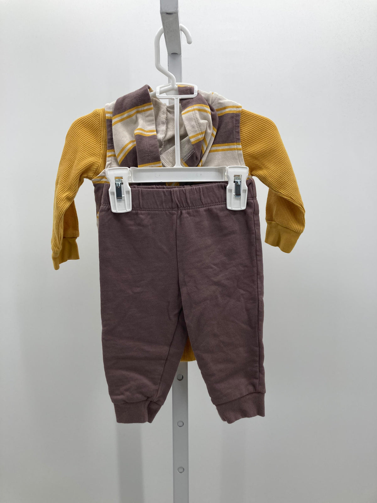 STRIPES VEST WAFFLE KNIT SHIRT AND PANTS