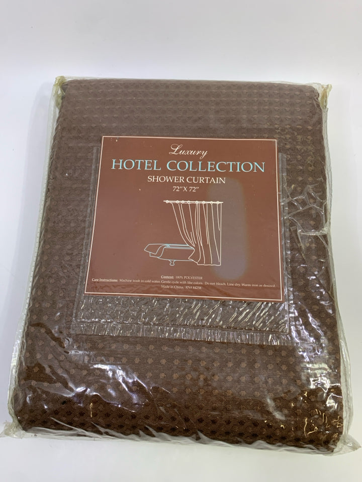 NIP BROWN SHOWER CURTAIN HOTEL COLLECTION.